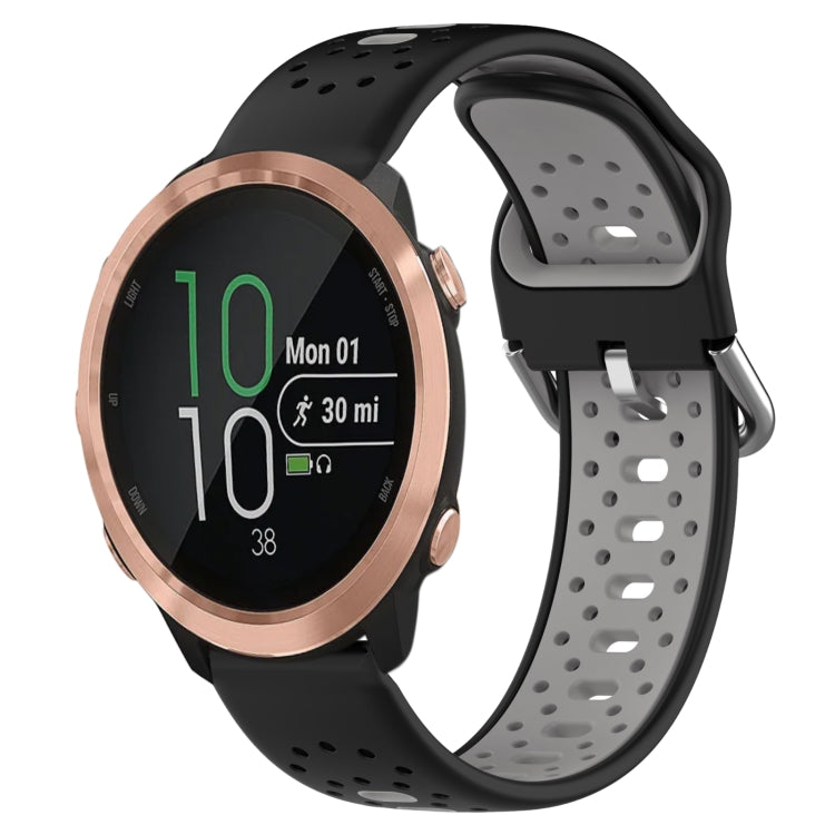 สายนาฬิกาซิลิโคนสองสีระบายอากาศ 20 มม, For Garmin Forerunner 645 Music, For Garmin Forerunner Sq2, For Garmin Forerunner Sq2 Music
