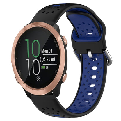 สายนาฬิกาซิลิโคนสองสีระบายอากาศ 20 มม, For Garmin Forerunner 645 Music, For Garmin Forerunner Sq2, For Garmin Forerunner Sq2 Music