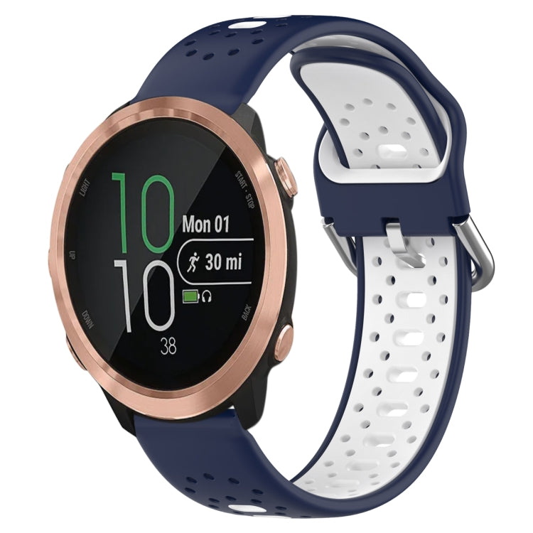 สายนาฬิกาซิลิโคนสองสีระบายอากาศ 20 มม, For Garmin Forerunner 645 Music, For Garmin Forerunner Sq2, For Garmin Forerunner Sq2 Music