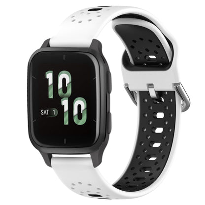 สายนาฬิกาซิลิโคนสองสีระบายอากาศ 20 มม, For Garmin Forerunner 645 Music, For Garmin Forerunner Sq2, For Garmin Forerunner Sq2 Music