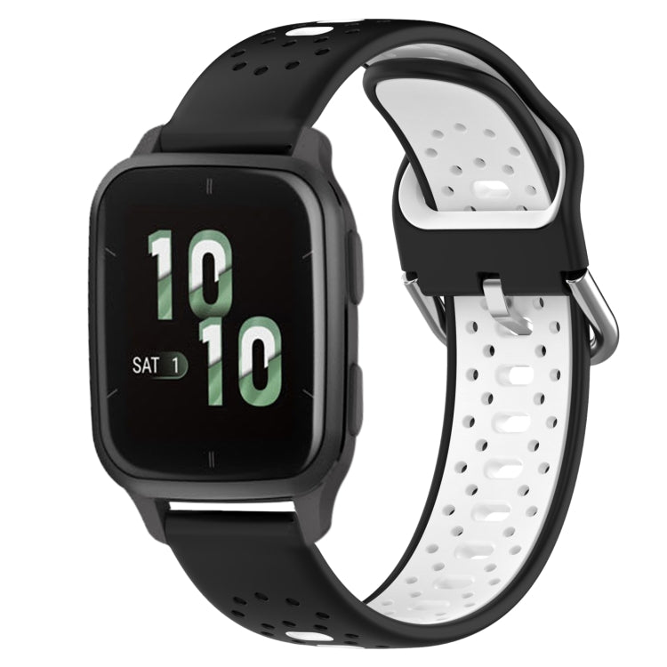 สายนาฬิกาซิลิโคนสองสีระบายอากาศ 20 มม, For Garmin Forerunner 645 Music, For Garmin Forerunner Sq2, For Garmin Forerunner Sq2 Music