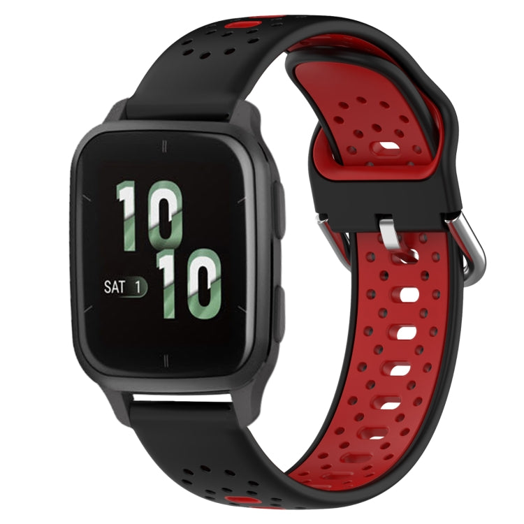 สายนาฬิกาซิลิโคนสองสีระบายอากาศ 20 มม, For Garmin Forerunner 645 Music, For Garmin Forerunner Sq2, For Garmin Forerunner Sq2 Music