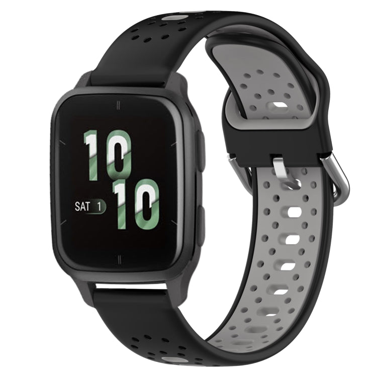 สายนาฬิกาซิลิโคนสองสีระบายอากาศ 20 มม, For Garmin Forerunner 645 Music, For Garmin Forerunner Sq2, For Garmin Forerunner Sq2 Music