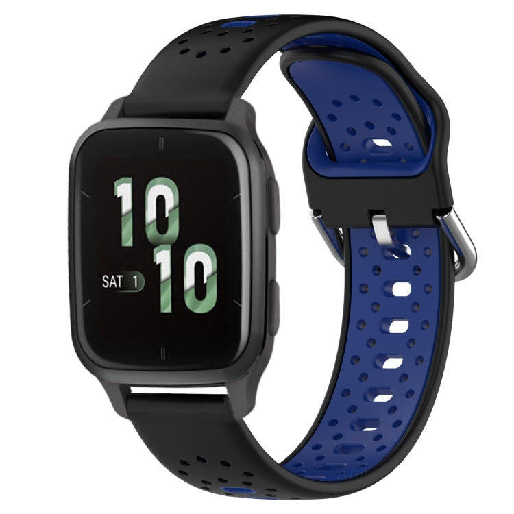 สายนาฬิกาซิลิโคนสองสีระบายอากาศ 20 มม, For Garmin Forerunner 645 Music, For Garmin Forerunner Sq2, For Garmin Forerunner Sq2 Music