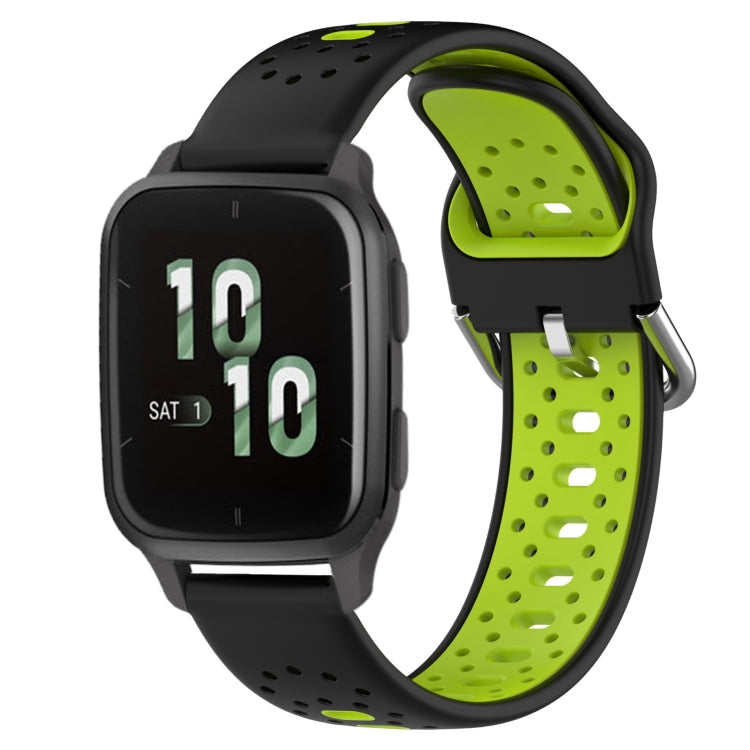 สายนาฬิกาซิลิโคนสองสีระบายอากาศ 20 มม, For Garmin Forerunner 645 Music, For Garmin Forerunner Sq2, For Garmin Forerunner Sq2 Music