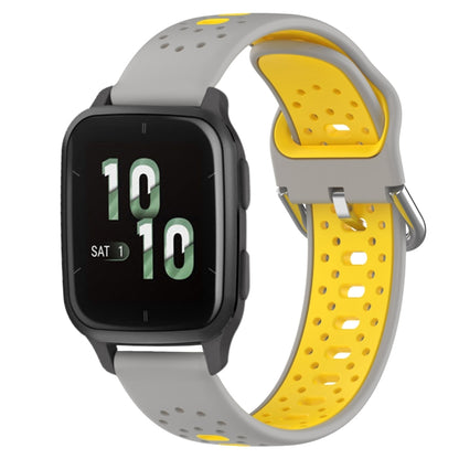 สายนาฬิกาซิลิโคนสองสีระบายอากาศ 20 มม, For Garmin Forerunner 645 Music, For Garmin Forerunner Sq2, For Garmin Forerunner Sq2 Music