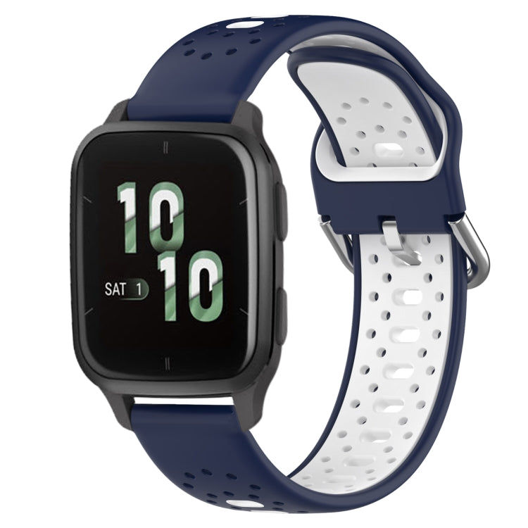 สายนาฬิกาซิลิโคนสองสีระบายอากาศ 20 มม, For Garmin Forerunner 645 Music, For Garmin Forerunner Sq2, For Garmin Forerunner Sq2 Music