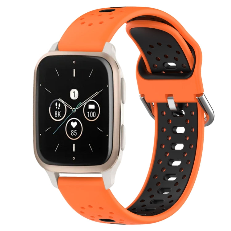 สายนาฬิกาซิลิโคนสองสีระบายอากาศ 20 มม, For Garmin Forerunner 645 Music, For Garmin Forerunner Sq2, For Garmin Forerunner Sq2 Music