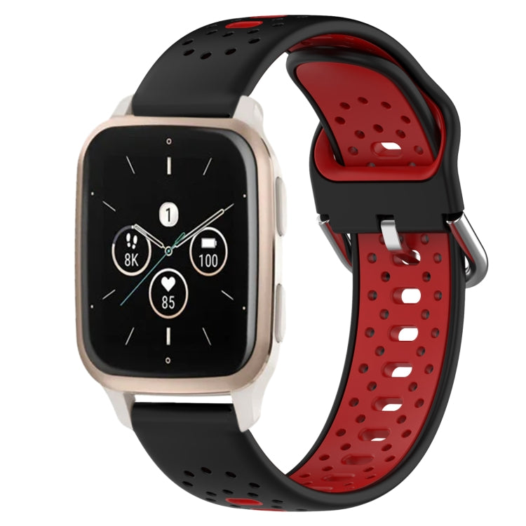 สายนาฬิกาซิลิโคนสองสีระบายอากาศ 20 มม, For Garmin Forerunner 645 Music, For Garmin Forerunner Sq2, For Garmin Forerunner Sq2 Music