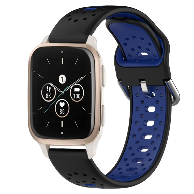 สายนาฬิกาซิลิโคนสองสีระบายอากาศ 20 มม, For Garmin Forerunner 645 Music, For Garmin Forerunner Sq2, For Garmin Forerunner Sq2 Music