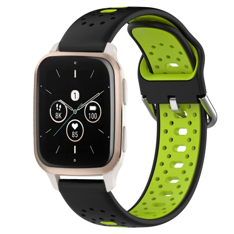 สายนาฬิกาซิลิโคนสองสีระบายอากาศ 20 มม, For Garmin Forerunner 645 Music, For Garmin Forerunner Sq2, For Garmin Forerunner Sq2 Music