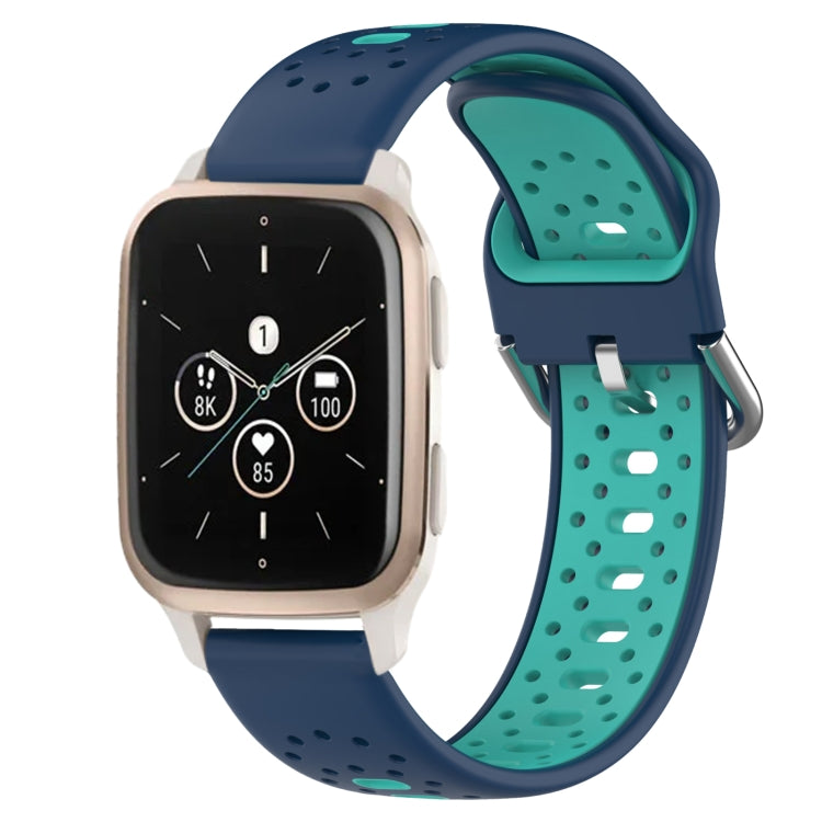 สายนาฬิกาซิลิโคนสองสีระบายอากาศ 20 มม, For Garmin Forerunner 645 Music, For Garmin Forerunner Sq2, For Garmin Forerunner Sq2 Music