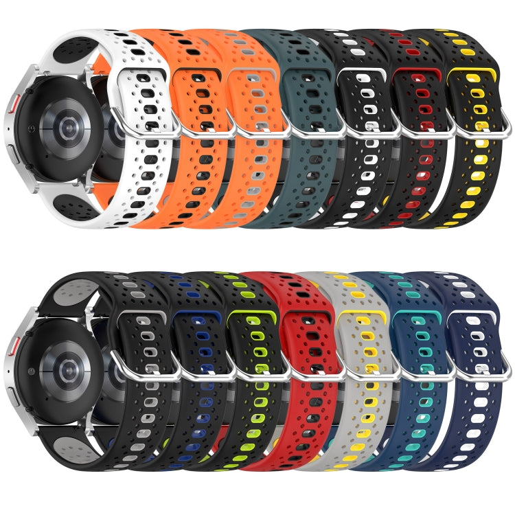 สายนาฬิกาซิลิโคนสองสีระบายอากาศ 20 มม, For Garmin Vivoactive3 Music, For Garmin Venu 2 Plus, For Garmin Approach S40