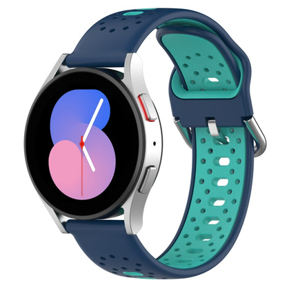 สายนาฬิกาซิลิโคนสองสีระบายอากาศ 20 มม, For Samsung Galaxy Watch 5 Pro 45mm, For Samsung Galaxy Watch 4 44mm, For Samsung Galaxy Watch 4 40mm