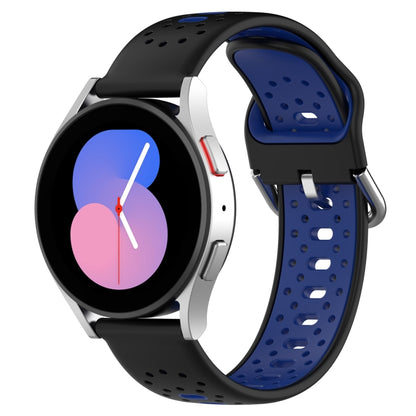 สายนาฬิกาซิลิโคนสองสีระบายอากาศ 20 มม, For Samsung Galaxy Watch 5 Pro 45mm, For Samsung Galaxy Watch 4 44mm, For Samsung Galaxy Watch 4 40mm