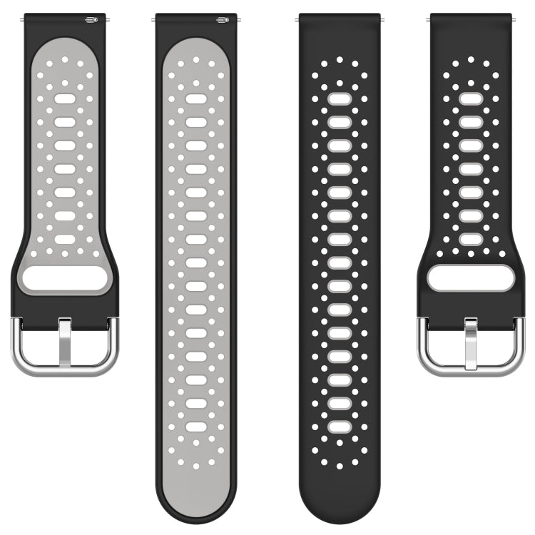 สายนาฬิกาซิลิโคนสองสีระบายอากาศ 20 มม, For Samsung Galaxy Watch 5 Pro 45mm, For Samsung Galaxy Watch 4 44mm, For Samsung Galaxy Watch 4 40mm