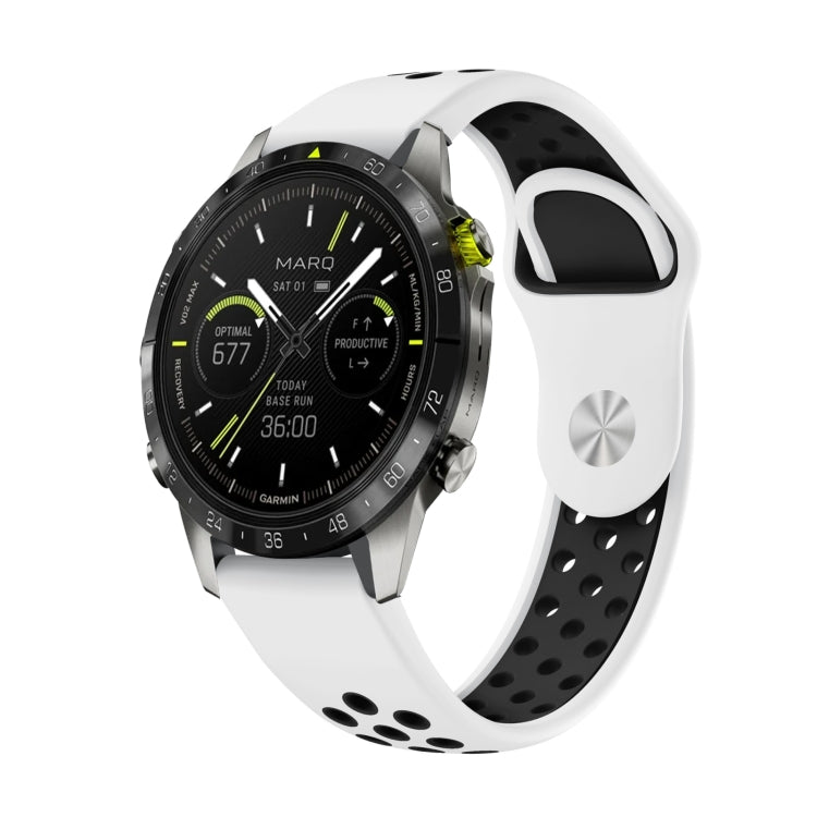 สายนาฬิกาซิลิโคนระบายอากาศกีฬา 22 มม, For Garmin MARQ Athlete Gen 2, For Garmin Instinct Crossover, For Garmin Instinct Crossover Solar, For Garmin Fenix 7