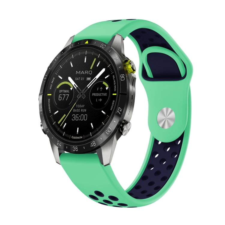 สายนาฬิกาซิลิโคนระบายอากาศกีฬา 22 มม, For Garmin MARQ Athlete Gen 2, For Garmin Instinct Crossover, For Garmin Instinct Crossover Solar, For Garmin Fenix 7