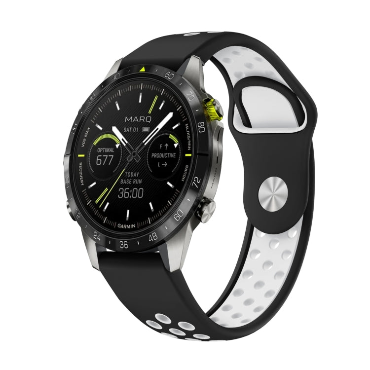 สายนาฬิกาซิลิโคนระบายอากาศกีฬา 22 มม, For Garmin MARQ Athlete Gen 2, For Garmin Instinct Crossover, For Garmin Instinct Crossover Solar, For Garmin Fenix 7
