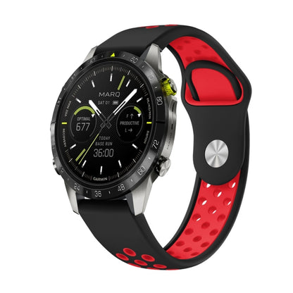 สายนาฬิกาซิลิโคนระบายอากาศกีฬา 22 มม, For Garmin MARQ Athlete Gen 2, For Garmin Instinct Crossover, For Garmin Instinct Crossover Solar, For Garmin Fenix 7