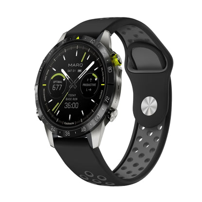 สายนาฬิกาซิลิโคนระบายอากาศกีฬา 22 มม, For Garmin MARQ Athlete Gen 2, For Garmin Instinct Crossover, For Garmin Instinct Crossover Solar, For Garmin Fenix 7