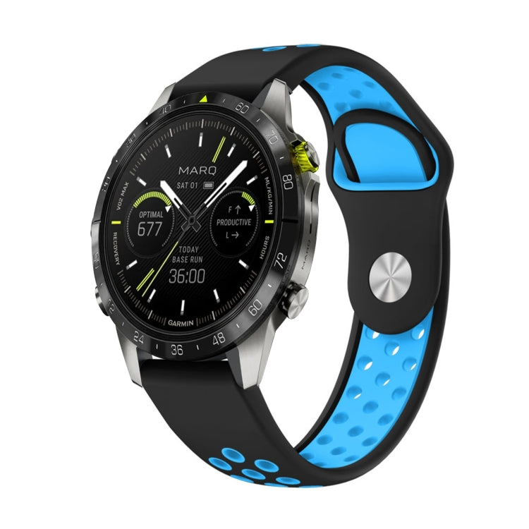 สายนาฬิกาซิลิโคนระบายอากาศกีฬา 22 มม, For Garmin MARQ Athlete Gen 2, For Garmin Instinct Crossover, For Garmin Instinct Crossover Solar, For Garmin Fenix 7