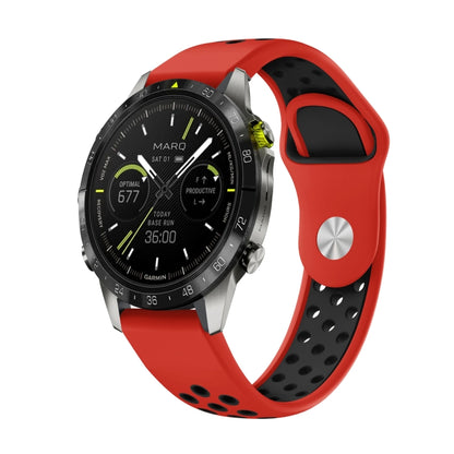 สายนาฬิกาซิลิโคนระบายอากาศกีฬา 22 มม, For Garmin MARQ Athlete Gen 2, For Garmin Instinct Crossover, For Garmin Instinct Crossover Solar, For Garmin Fenix 7