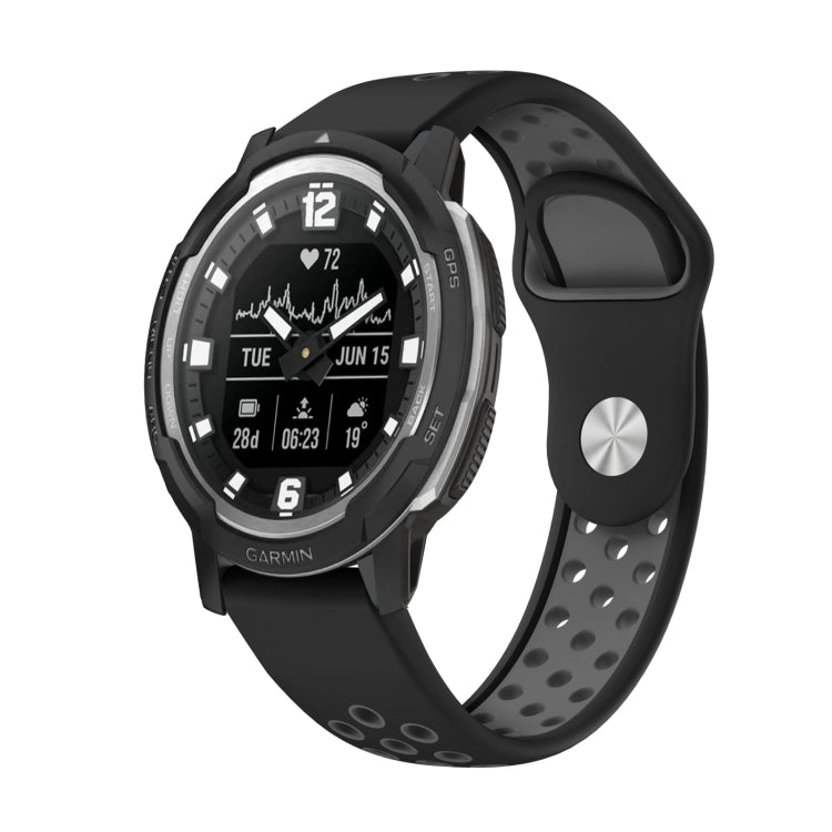 สายนาฬิกาซิลิโคนระบายอากาศกีฬา 22 มม, For Garmin MARQ Athlete Gen 2, For Garmin Instinct Crossover, For Garmin Instinct Crossover Solar, For Garmin Fenix 7