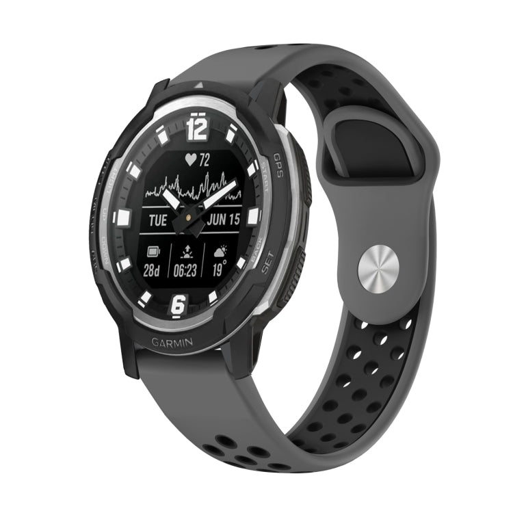 สายนาฬิกาซิลิโคนระบายอากาศกีฬา 22 มม, For Garmin MARQ Athlete Gen 2, For Garmin Instinct Crossover, For Garmin Instinct Crossover Solar, For Garmin Fenix 7