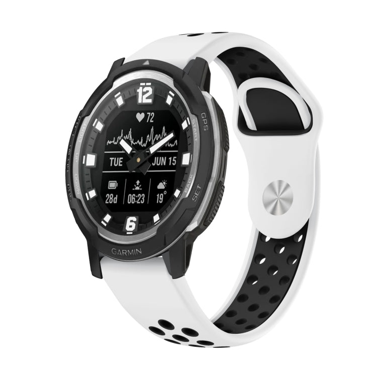 สายนาฬิกาซิลิโคนระบายอากาศกีฬา 22 มม, For Garmin MARQ Athlete Gen 2, For Garmin Instinct Crossover, For Garmin Instinct Crossover Solar, For Garmin Fenix 7