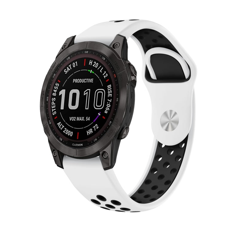 สายนาฬิกาซิลิโคนระบายอากาศกีฬา 22 มม, For Garmin MARQ Athlete Gen 2, For Garmin Instinct Crossover, For Garmin Instinct Crossover Solar, For Garmin Fenix 7