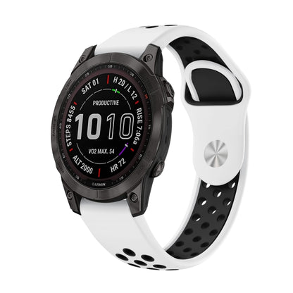 สายนาฬิกาซิลิโคนระบายอากาศกีฬา 22 มม, For Garmin MARQ Athlete Gen 2, For Garmin Instinct Crossover, For Garmin Instinct Crossover Solar, For Garmin Fenix 7