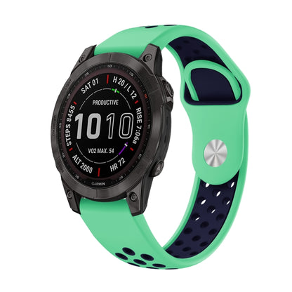 สายนาฬิกาซิลิโคนระบายอากาศกีฬา 22 มม, For Garmin MARQ Athlete Gen 2, For Garmin Instinct Crossover, For Garmin Instinct Crossover Solar, For Garmin Fenix 7