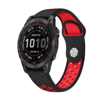 สายนาฬิกาซิลิโคนระบายอากาศกีฬา 22 มม, For Garmin MARQ Athlete Gen 2, For Garmin Instinct Crossover, For Garmin Instinct Crossover Solar, For Garmin Fenix 7
