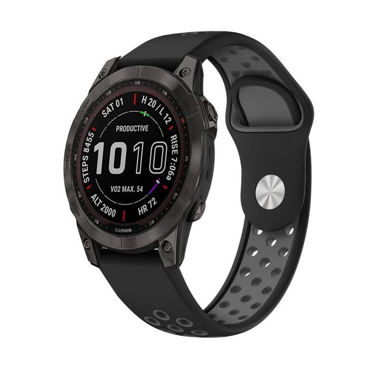 สายนาฬิกาซิลิโคนระบายอากาศกีฬา 22 มม, For Garmin MARQ Athlete Gen 2, For Garmin Instinct Crossover, For Garmin Instinct Crossover Solar, For Garmin Fenix 7