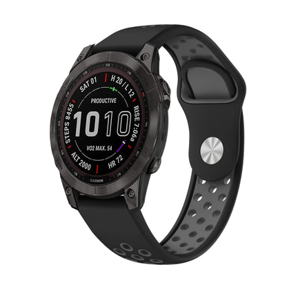 สายนาฬิกาซิลิโคนระบายอากาศกีฬา 22 มม, For Garmin MARQ Athlete Gen 2, For Garmin Instinct Crossover, For Garmin Instinct Crossover Solar, For Garmin Fenix 7