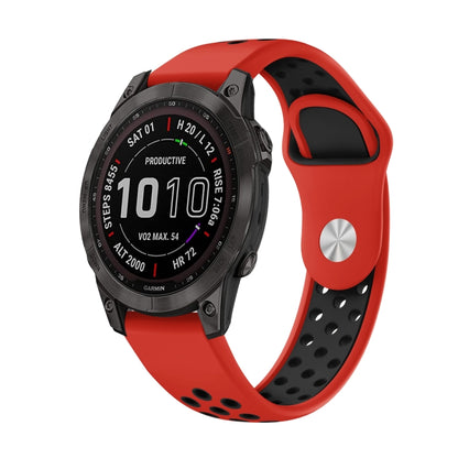 สายนาฬิกาซิลิโคนระบายอากาศกีฬา 22 มม, For Garmin MARQ Athlete Gen 2, For Garmin Instinct Crossover, For Garmin Instinct Crossover Solar, For Garmin Fenix 7