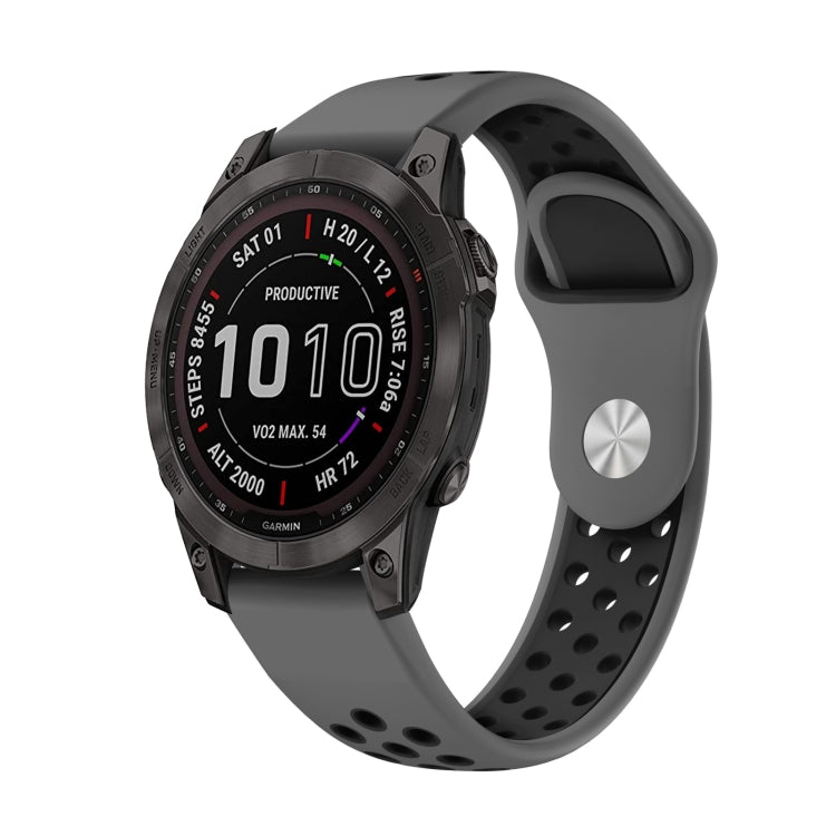 สายนาฬิกาซิลิโคนระบายอากาศกีฬา 22 มม, For Garmin MARQ Athlete Gen 2, For Garmin Instinct Crossover, For Garmin Instinct Crossover Solar, For Garmin Fenix 7