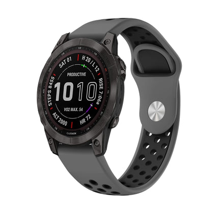 สายนาฬิกาซิลิโคนระบายอากาศกีฬา 22 มม, For Garmin MARQ Athlete Gen 2, For Garmin Instinct Crossover, For Garmin Instinct Crossover Solar, For Garmin Fenix 7