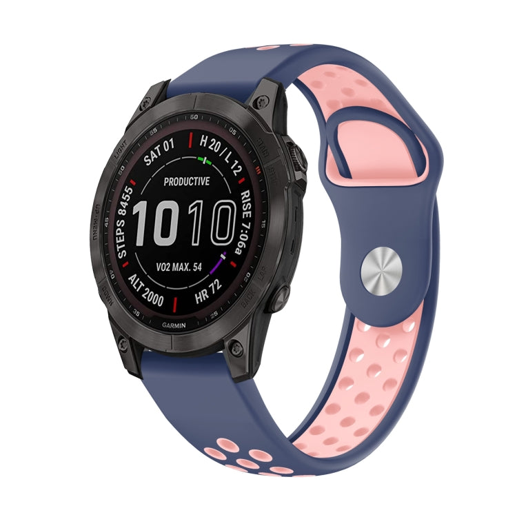 สายนาฬิกาซิลิโคนระบายอากาศกีฬา 22 มม, For Garmin MARQ Athlete Gen 2, For Garmin Instinct Crossover, For Garmin Instinct Crossover Solar, For Garmin Fenix 7