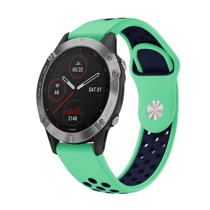 สายนาฬิกาซิลิโคนระบายอากาศกีฬา 22 มม, For Garmin Fenix 6 GPS, For Garmin Fenix 6 Pro GPS, For Garmin Fenix 6 Sapphire GPS, For Garmin Fenix 5