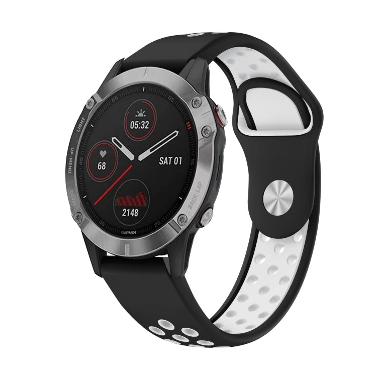 สายนาฬิกาซิลิโคนระบายอากาศกีฬา 22 มม, For Garmin Fenix 6 GPS, For Garmin Fenix 6 Pro GPS, For Garmin Fenix 6 Sapphire GPS, For Garmin Fenix 5