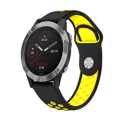 สายนาฬิกาซิลิโคนระบายอากาศกีฬา 22 มม, For Garmin Fenix 6 GPS, For Garmin Fenix 6 Pro GPS, For Garmin Fenix 6 Sapphire GPS, For Garmin Fenix 5