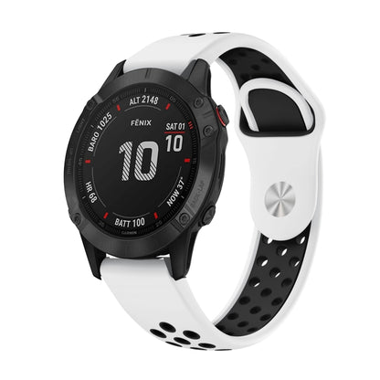 สายนาฬิกาซิลิโคนระบายอากาศกีฬา 22 มม, For Garmin Fenix 6 GPS, For Garmin Fenix 6 Pro GPS, For Garmin Fenix 6 Sapphire GPS, For Garmin Fenix 5
