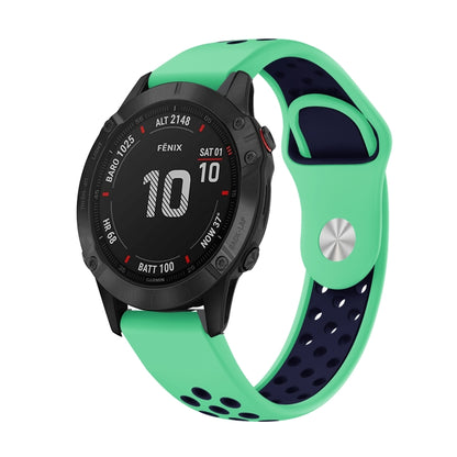 สายนาฬิกาซิลิโคนระบายอากาศกีฬา 22 มม, For Garmin Fenix 6 GPS, For Garmin Fenix 6 Pro GPS, For Garmin Fenix 6 Sapphire GPS, For Garmin Fenix 5