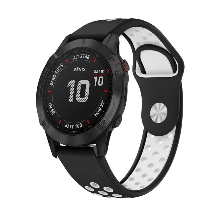 สายนาฬิกาซิลิโคนระบายอากาศกีฬา 22 มม, For Garmin Fenix 6 GPS, For Garmin Fenix 6 Pro GPS, For Garmin Fenix 6 Sapphire GPS, For Garmin Fenix 5