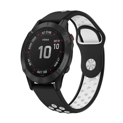 สายนาฬิกาซิลิโคนระบายอากาศกีฬา 22 มม, For Garmin Fenix 6 GPS, For Garmin Fenix 6 Pro GPS, For Garmin Fenix 6 Sapphire GPS, For Garmin Fenix 5
