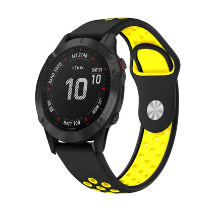 สายนาฬิกาซิลิโคนระบายอากาศกีฬา 22 มม, For Garmin Fenix 6 GPS, For Garmin Fenix 6 Pro GPS, For Garmin Fenix 6 Sapphire GPS, For Garmin Fenix 5