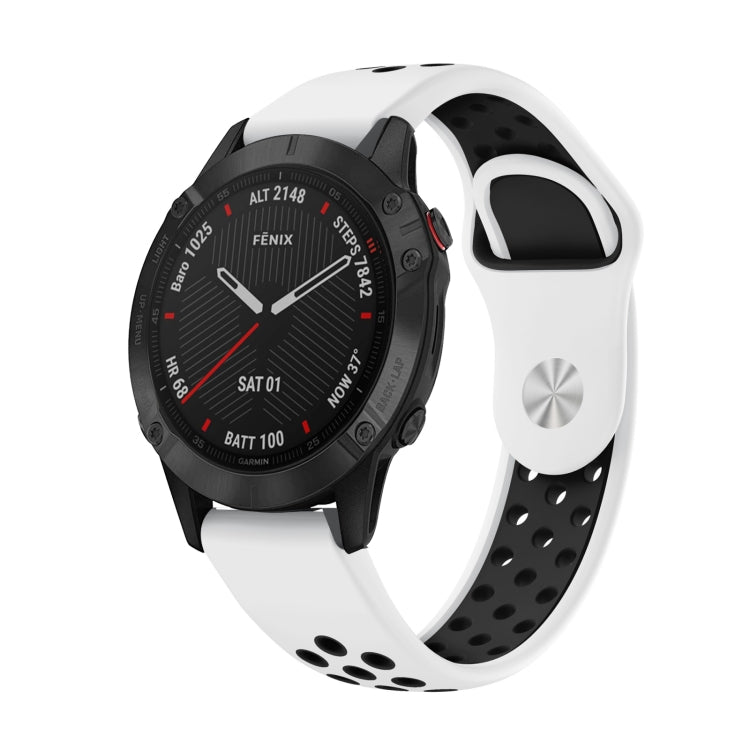 สายนาฬิกาซิลิโคนระบายอากาศกีฬา 22 มม, For Garmin Fenix 6 GPS, For Garmin Fenix 6 Pro GPS, For Garmin Fenix 6 Sapphire GPS, For Garmin Fenix 5