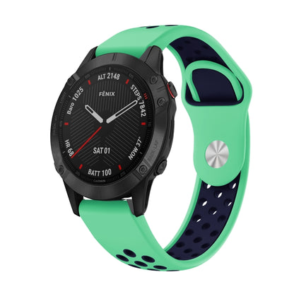 สายนาฬิกาซิลิโคนระบายอากาศกีฬา 22 มม, For Garmin Fenix 6 GPS, For Garmin Fenix 6 Pro GPS, For Garmin Fenix 6 Sapphire GPS, For Garmin Fenix 5